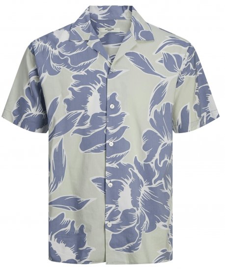 Jack & Jones JPRBLAPALMA RESORT Shirt Green Tint - Camisas - Camisas Homem Tamanhos Grandes