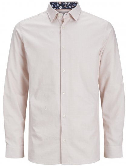 Jack & Jones JPRBLANORDIC DETAIL Shirt Café Crème - Camisas - Camisas Homem Tamanhos Grandes