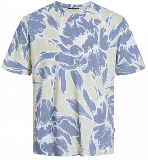 Jack & Jones JPRBLAPALMA AOP T-Shirt Green Tint - T-shirts - T-shirts Homem Tamanhos Grandes