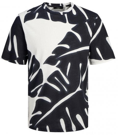 Jack & Jones JPRBLAPALMA AOP T-Shirt Snow White - T-shirts - T-shirts Homem Tamanhos Grandes