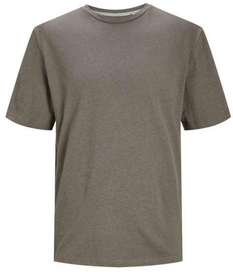 Jack & Jones JPRCC SOFT Linen Blend T-Shirt Falcon - T-shirts - T-shirts Homem Tamanhos Grandes
