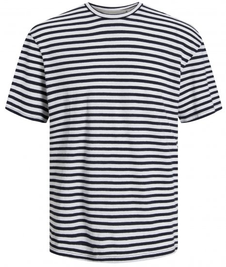 Jack & Jones JPRCC SOFT Linen Blend T-Shirt Night Sky - T-shirts - T-shirts Homem Tamanhos Grandes