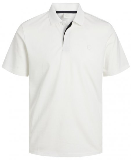 Jack & Jones Rodney Short Sleeve Polo White - Pólos - Pólos Tamanhos Grandes Homem