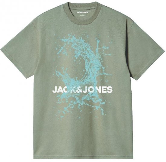 Jack & Jones JCOOCEAN SPLASH T-Shirt Desert Sage - T-shirts - T-shirts Homem Tamanhos Grandes