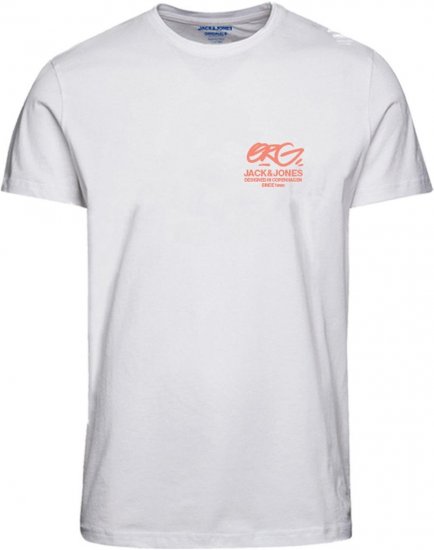 Jack & Jones JORARUBA TEE SS CREW NECK Brighter White - T-shirts - T-shirts Homem Tamanhos Grandes