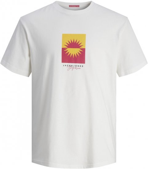 Jack & Jones JORMARBELLA BRANDING TEE SS Bright White - T-shirts - T-shirts Homem Tamanhos Grandes