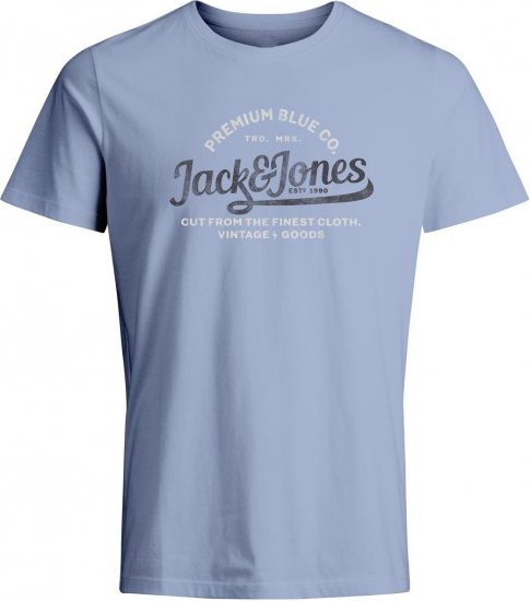 Jack & Jones JPRBLULOUIE SS TEE CREW NECK Cerulean - T-shirts - T-shirts Homem Tamanhos Grandes