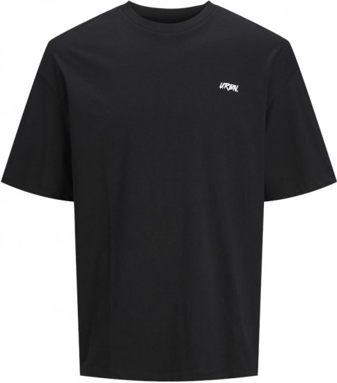 Jack & Jones Script Bradley Crew Neck T-Shirt Black - T-shirts - T-shirts Homem Tamanhos Grandes
