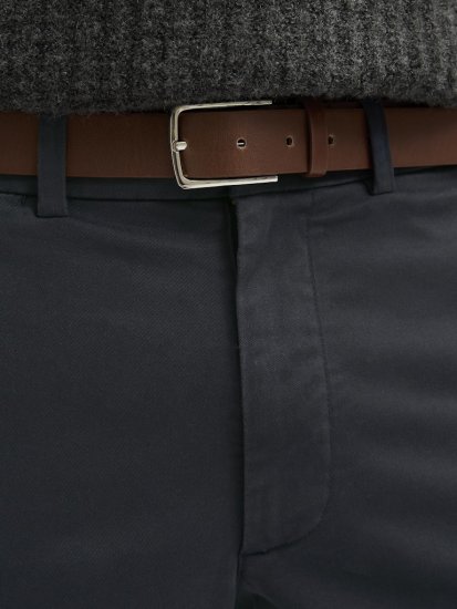 Jack & Jones Ollie Franco Chino Pants with Belt Dark Navy - Jeans & calças - Jeans & Calças Tamanhos Grandes Homem