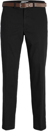 Jack & Jones Ollie Franco Chino Pants with Belt Black - Jeans & calças - Jeans & Calças Tamanhos Grandes Homem