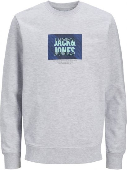Jack & Jones HUDSON Sweatshirt White Melange - Sweatshirts & hoodies - Sweatshirt & Camisolas com Capuz tamanhos grandes