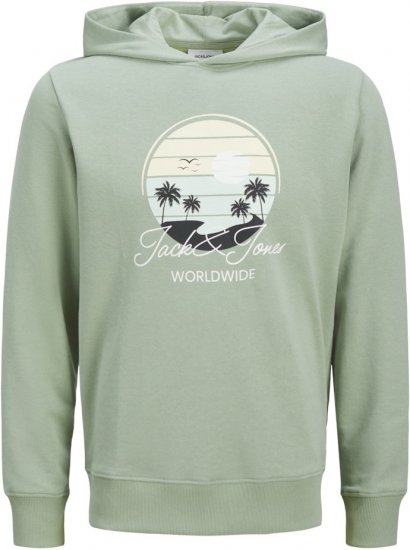 Jack & Jones Palm Hoodie Iceberg Green - Sweatshirts & hoodies - Sweatshirt & Camisolas com Capuz tamanhos grandes