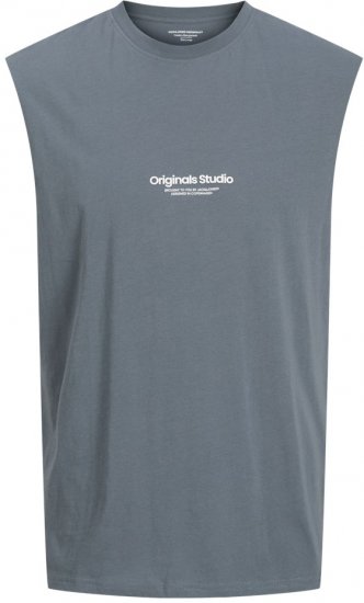 Jack & Jones VESTERBRO Sleeveless T-Shirt Stormy Weather - T-shirts - T-shirts Homem Tamanhos Grandes