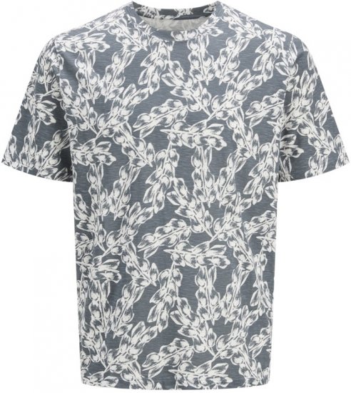 Jack & Jones Split AOP Crew Neck T-Shirt Grey - T-shirts - T-shirts Homem Tamanhos Grandes