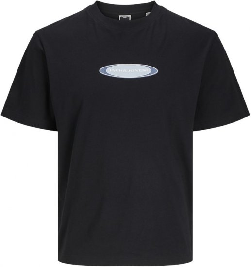 Jack & Jones Pacer Branding Print T-Shirt Black - T-shirts - T-shirts Homem Tamanhos Grandes