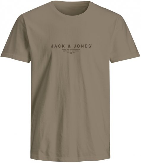 Jack & Jones Harris Crew Neck T-Shirt Brown - T-shirts - T-shirts Homem Tamanhos Grandes