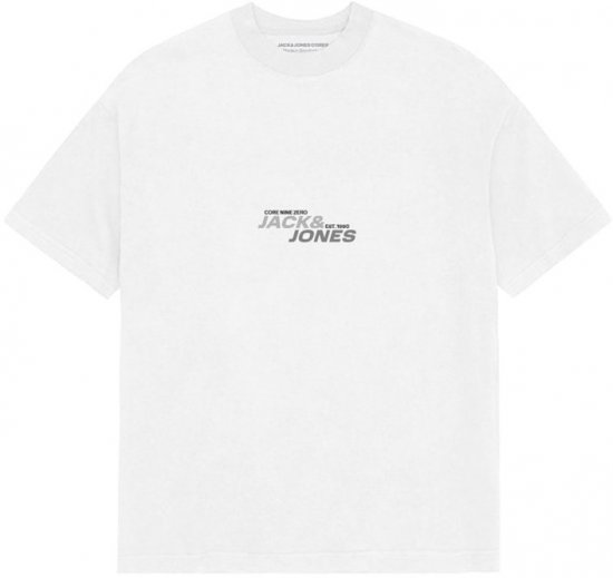 Jack & Jones Tarmac Branding Crew Neck T-Shirt Bright White - T-shirts - T-shirts Homem Tamanhos Grandes