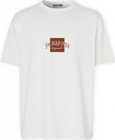 Jack & Jones Boston Crew Neck T-Shirt Bright White - T-shirts - T-shirts Homem Tamanhos Grandes