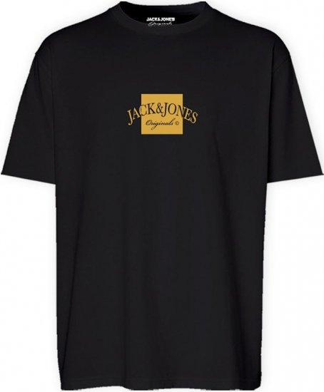 Jack & Jones Boston Crew Neck T-Shirt Black - T-shirts - T-shirts Homem Tamanhos Grandes