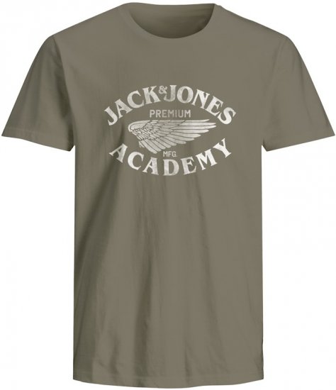Jack & Jones Freddy Crew Neck T-Shirt Grey - T-shirts - T-shirts Homem Tamanhos Grandes
