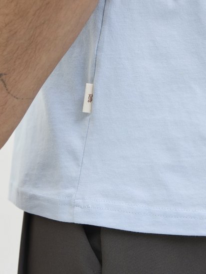 Jack & Jones Tavira Aop Pocket Crew Neck T-Shirt Skyway - T-shirts - T-shirts Homem Tamanhos Grandes