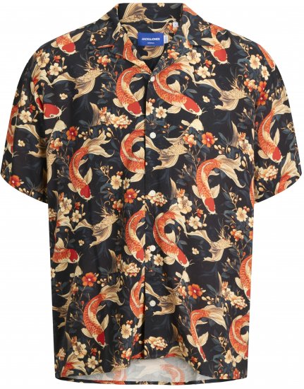 Jack & Jones Tokyo camisa havaiana estampada castanho escuro - Camisas - Camisas Homem Tamanhos Grandes