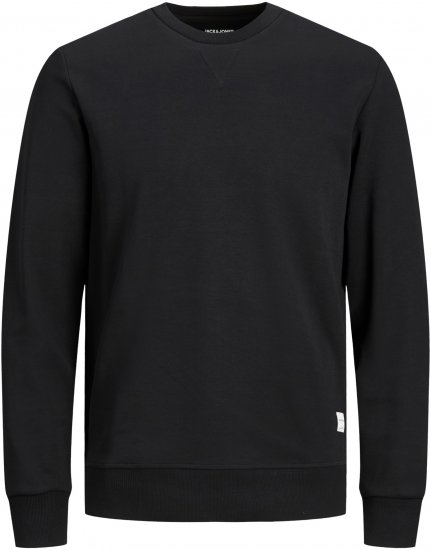 Jack & Jones Basic Sweatshirt Black - Sweatshirts & hoodies - Sweatshirt & Camisolas com Capuz tamanhos grandes