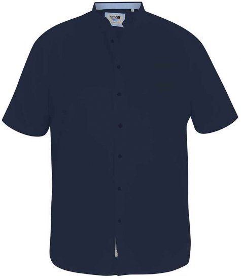 D555 James Short Sleeve Oxford Shirt Navy - Camisas - Camisas Homem Tamanhos Grandes