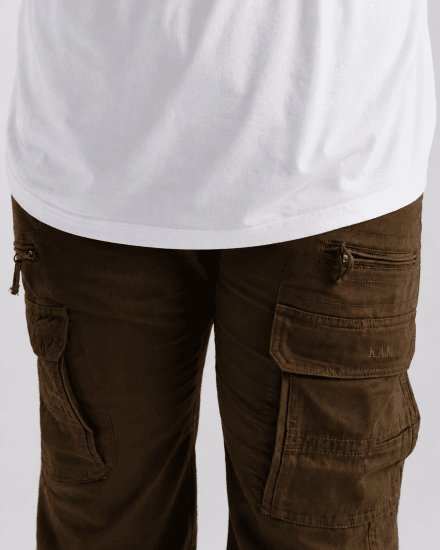 Kam Jeans Cargo pants Khaki - Jeans & calças - Jeans & Calças Tamanhos Grandes Homem