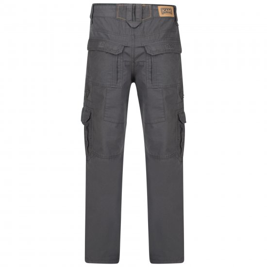 Kam Jeans Cargo pants Grey - Jeans & calças - Jeans & Calças Tamanhos Grandes Homem