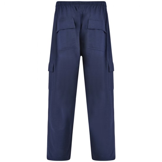 Kam Jeans Cargopocket Joggers "Lightweight" Navy - Calças & calções de fato de treino - Calças de Fato de Treino Tamanhos Grandes 