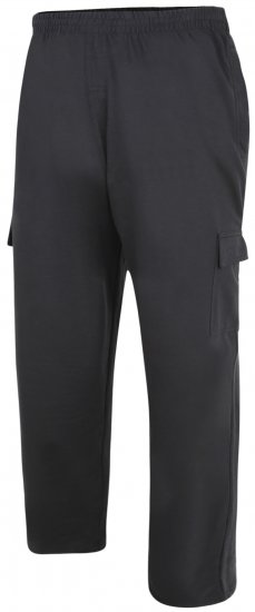 Kam Jeans Lightweight Sweatpants with Cargo pocket Black - Calças & calções de fato de treino - Calças de Fato de Treino Tamanhos Grandes 
