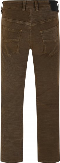 Kam Jeans 264 Slub Weave 5 Pocket Stretch Pants Brown - Jeans & calças - Jeans & Calças Tamanhos Grandes Homem
