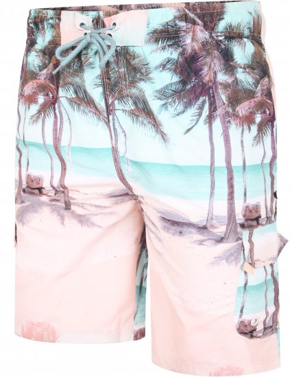 Kam Jeans 3000 Palm Print Cargo Swimshorts - Roupa Interior & natação - Roupa interior Homem Tamanhos Grandes