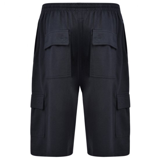 Kam Jeans Cargo Jogger shorts Black - Calças & calções de fato de treino - Calças de Fato de Treino Tamanhos Grandes 