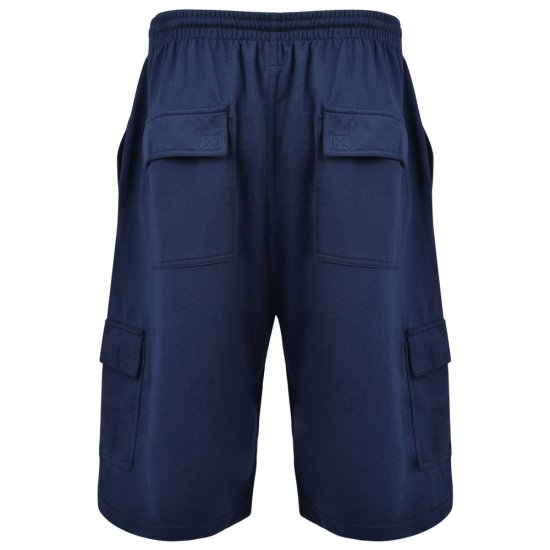 Kam Jeans Cargo Joggers shorts Navy - Calças & calções de fato de treino - Calças de Fato de Treino Tamanhos Grandes 