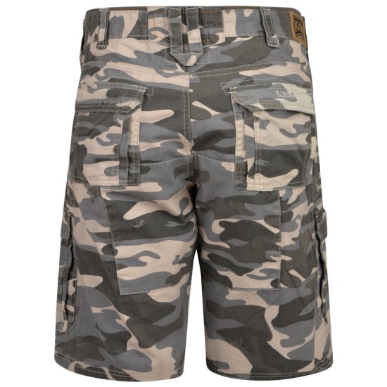 Kam Jeans 329 Short Charcoal Camo - Calções - Calções Homem Tamanhos Grandes