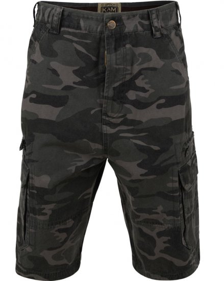 Kam Jeans 329 Short Khaki Camo - Calções - Calções Homem Tamanhos Grandes