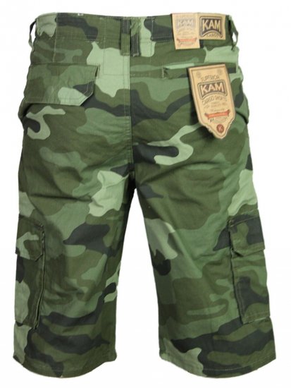 Kam Jeans 330 Cargoshorts Camo - Calções - Calções Homem Tamanhos Grandes