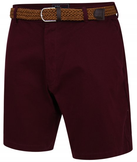 Kam Jeans 339 Dress Shorts Burgundy - Calções - Calções Homem Tamanhos Grandes