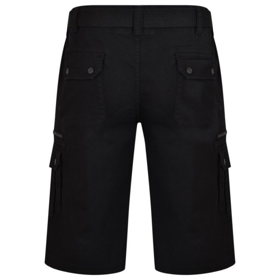 Kam Jeans 343 Cargoshorts Black - Calções - Calções Homem Tamanhos Grandes