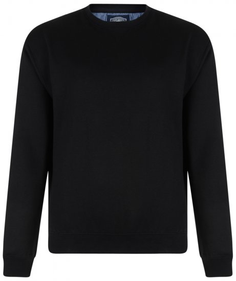 Kam Jeans Sweatshirt Black TALL SIZES - ROUPAS DE HOMEM MT-6XLT - Tamanhos-Tall Homem