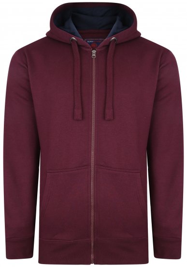 Kam Jeans Hoodie Burgundy - Sweatshirts & hoodies - Sweatshirt & Camisolas com Capuz tamanhos grandes