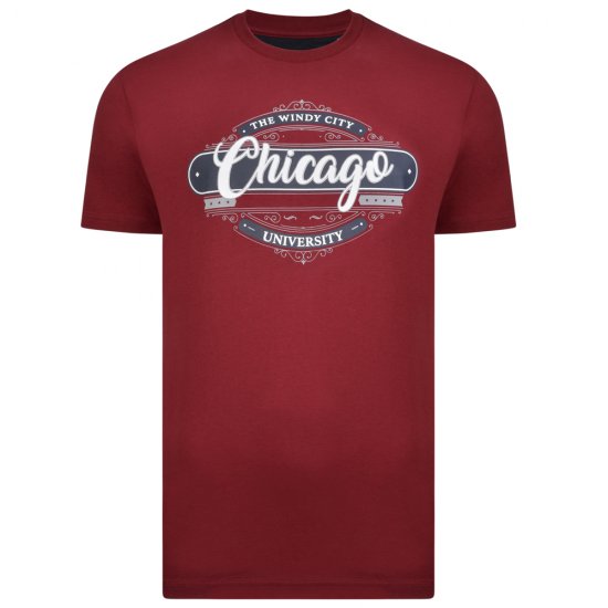Kam Jeans 5253 T-shirt Burgundy - T-shirts - T-shirts Homem Tamanhos Grandes