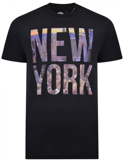 Kam Jeans 5257 T-shirt Black - T-shirts - T-shirts Homem Tamanhos Grandes