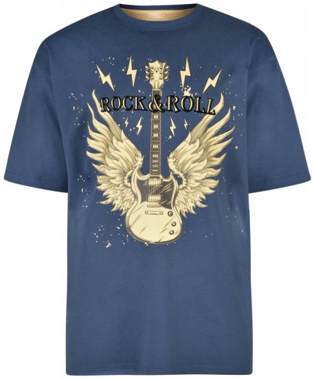 Kam Jeans 5283 T-shirt Navy - T-shirts - T-shirts Homem Tamanhos Grandes