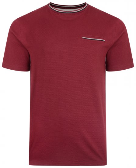 Kam Jeans 5285 T-shirt Burgundy - T-shirts - T-shirts Homem Tamanhos Grandes