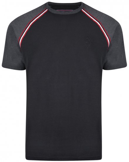 Kam Jeans 5287 T-shirt Black - T-shirts - T-shirts Homem Tamanhos Grandes