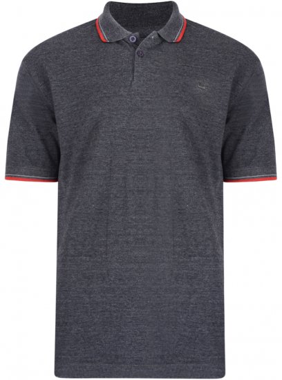 Kam Jeans 5289 Polo Charcoal - Pólos - Pólos Tamanhos Grandes Homem