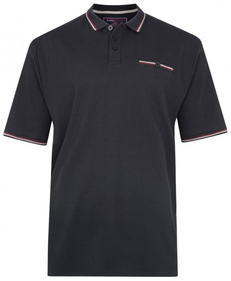 Kam Jeans 5291 Polo Black - Pólos - Pólos Tamanhos Grandes Homem